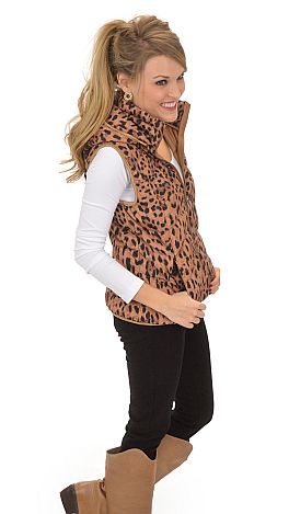 Divine Leopard Puffer Vest