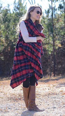 Must Have Blanket Vest - The Blue Door Boutique