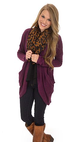 Plum Cute Cardigan