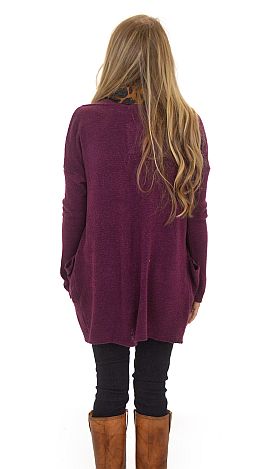 Plum Cute Cardigan