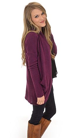 Plum Cute Cardigan