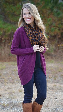 Plum Cute Cardigan