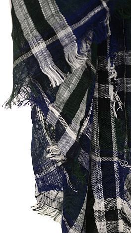 Hunter Navy Plaid Scarf