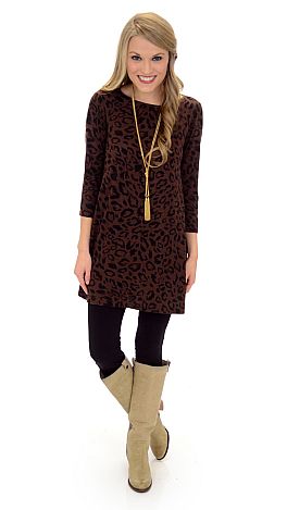 Best Basic Tunic, Brown Leopard