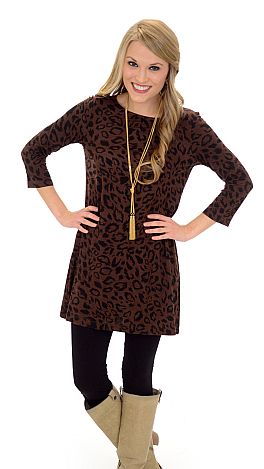 Best Basic Tunic, Brown Leopard