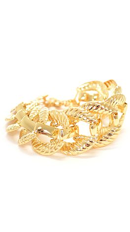 Scaled Gold Link Bracelet