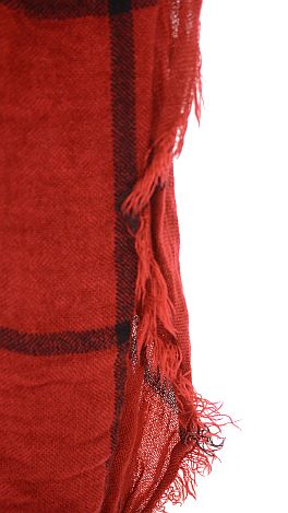 Large Scale Plaid Scarf, Red