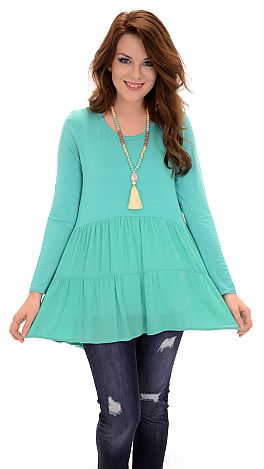 Flouncy Tunic, Mint