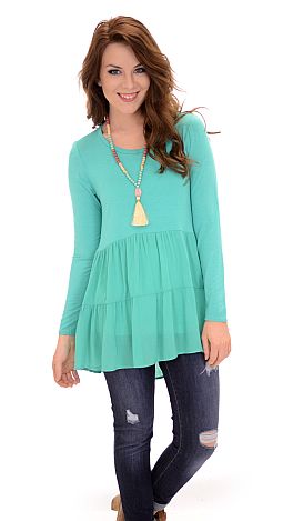 Flouncy Tunic, Mint