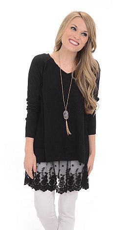 Twist and Shout Sweater, Black