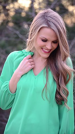 Johnny and June Top, Green