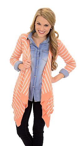 End of the Line Cardi, Peach