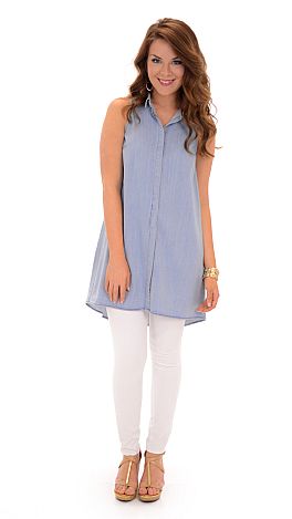 Pure and Simple Chambray Tunic