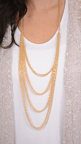 Metallica Necklace, Gold