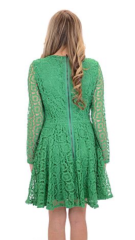 All OVer Lace Dress, Green