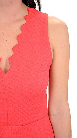Scalloped Neckline Dress