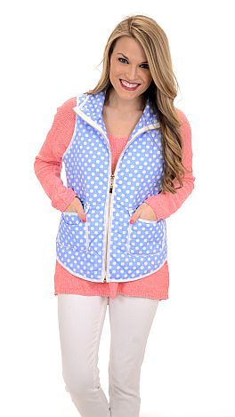 Polka Dot Puffer, Blue