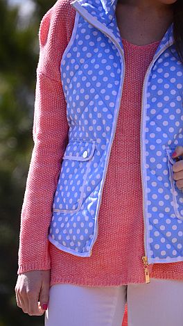 Polka Dot Puffer, Blue