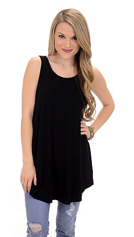 Plain Ride Top, Black