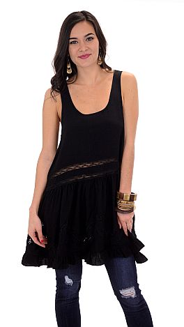 Free as Can Be Tunic, Black