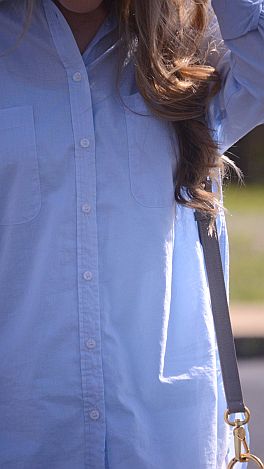 Claudia Button Down, Blue