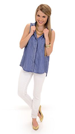 Creamy Soft Denim Top