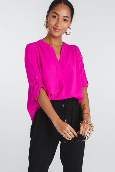 Classic Carrie Top, Hot Pink