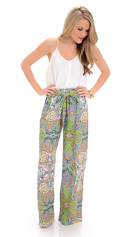 Mediterranean Mecca Pants - Bottoms - The Blue Door Boutique