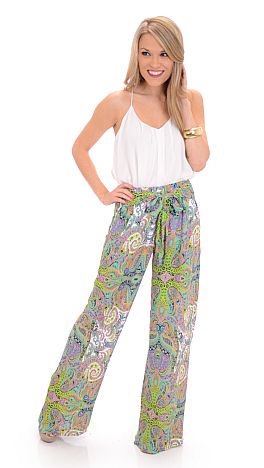 Mediterranean Mecca Pants - Bottoms - The Blue Door Boutique