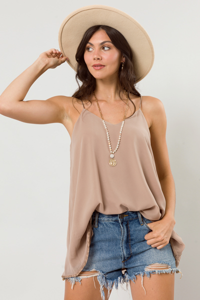 Easy to V Tank, Taupe