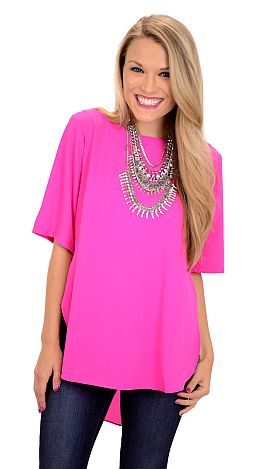 Day to Night Top, Hot Pink