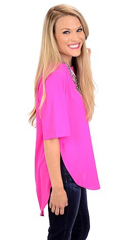 Day to Night Top, Hot Pink