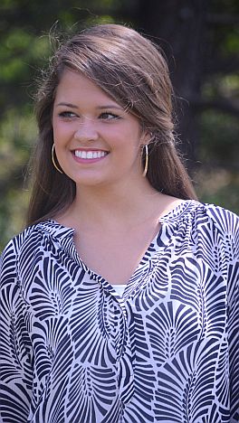 Navy Print Chiffon Blouse