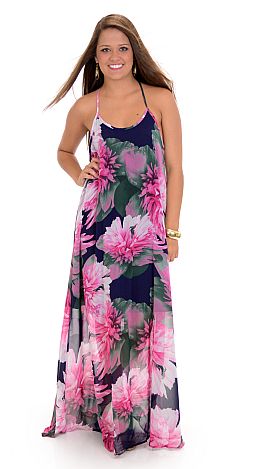 Floral T-Back Maxi