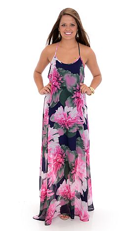 Floral T-Back Maxi