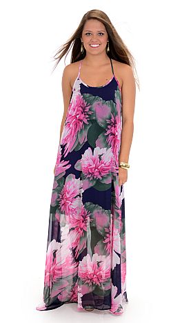 Floral T-Back Maxi