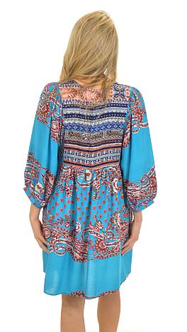 Around the Riverbend Frock, Blue