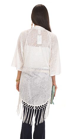 Burnout Paisley Kimono