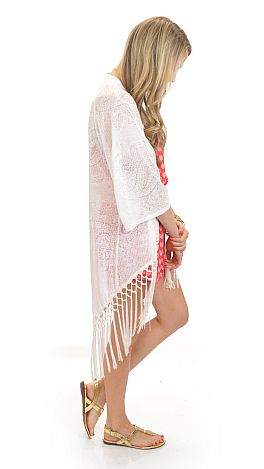 Burnout Paisley Kimono