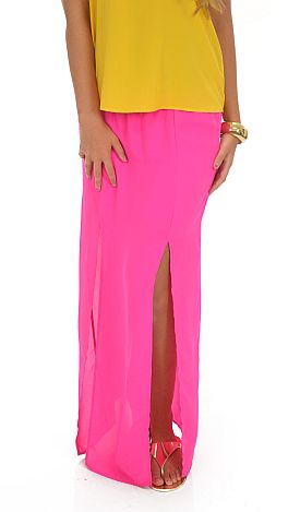 Aria Maxi Skirt, Pink