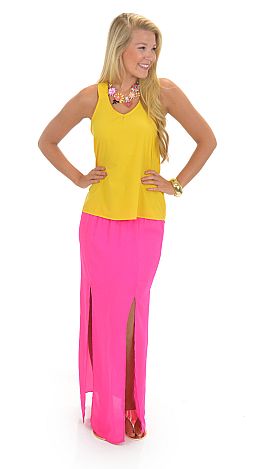 Aria Maxi Skirt, Pink