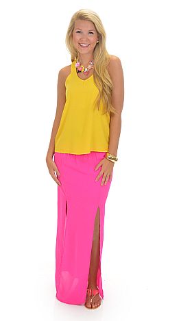 Aria Maxi Skirt, Pink