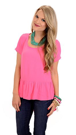 Boho Charm Top, Pink