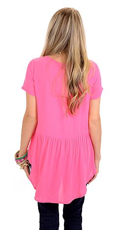 Boho Charm Top, Pink