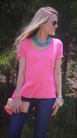 Boho Charm Top, Pink