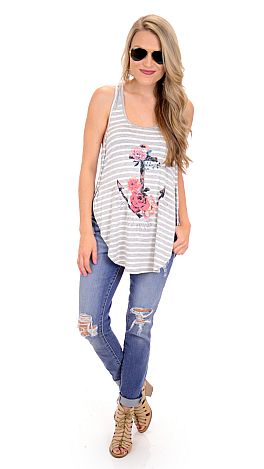 Floral Anchor Tank