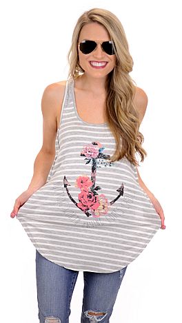 Floral Anchor Tank