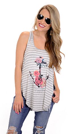 Floral Anchor Tank