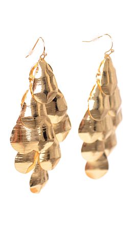 Gold Pyramid Earring