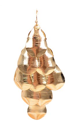 Gold Pyramid Earring